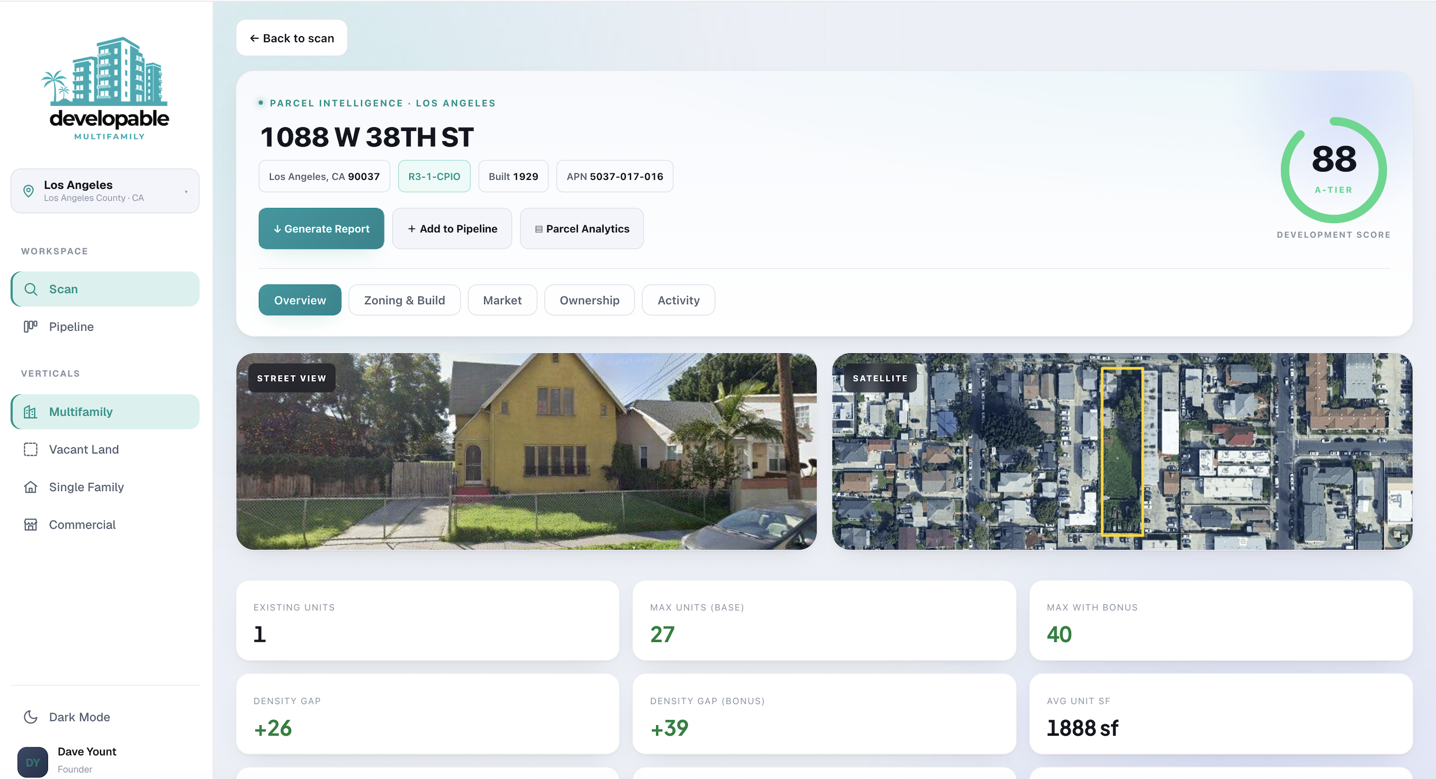 Developable parcel intelligence